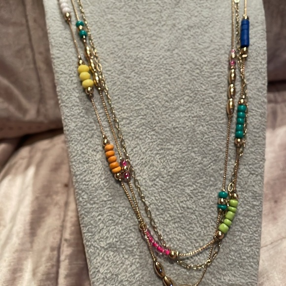 Colorful Beaded Necklace 32” - Picture 6 of 8